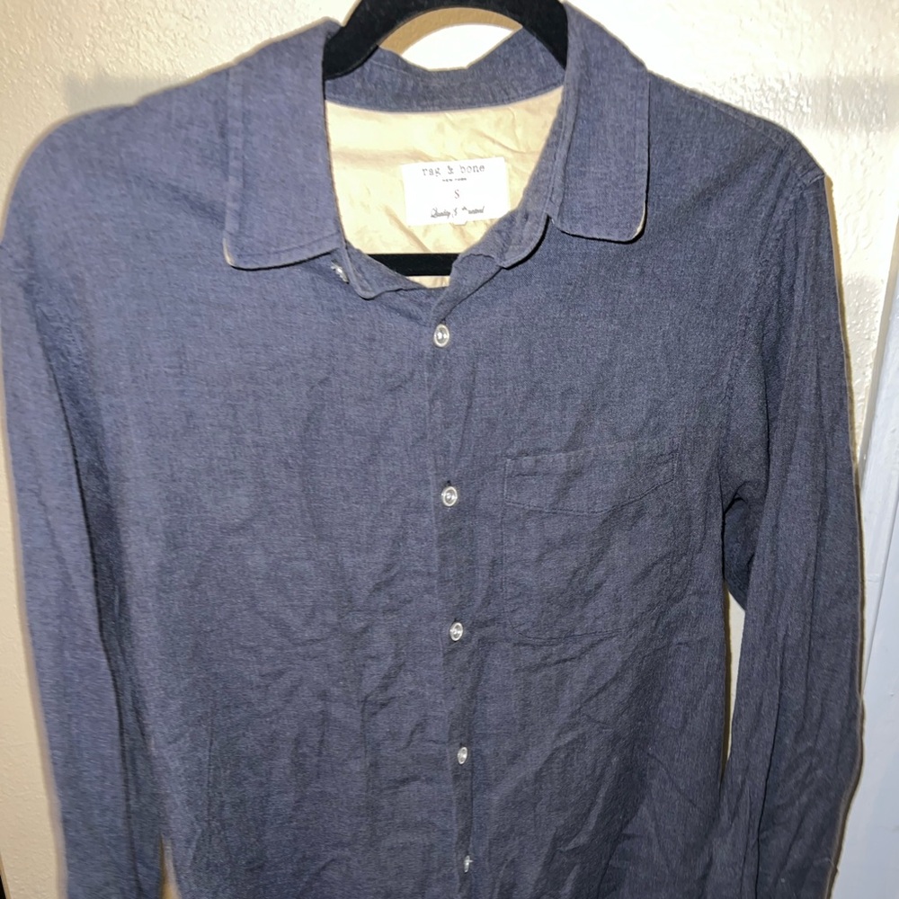 Rag & Bone Men’s grey button down small
